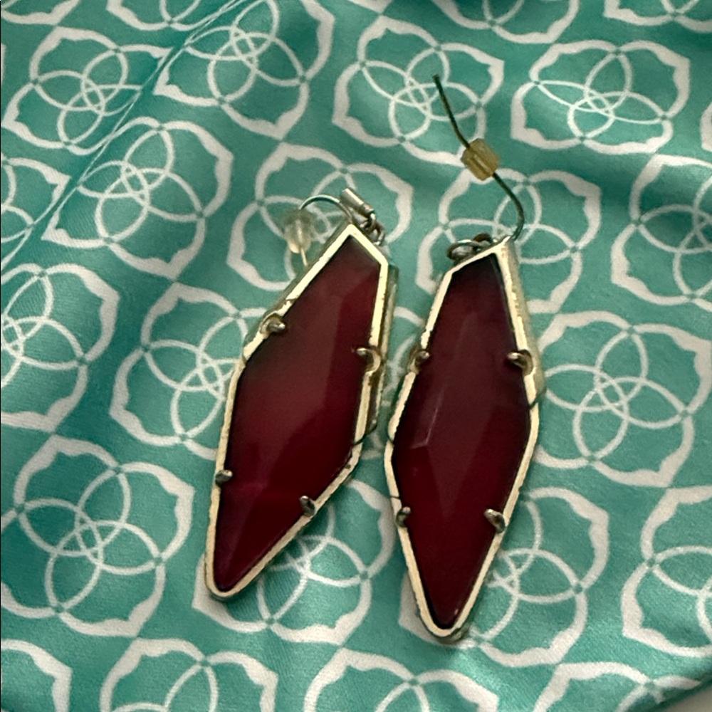 Kendra Scott Bexley Earring - Gold Burgundy Illusion